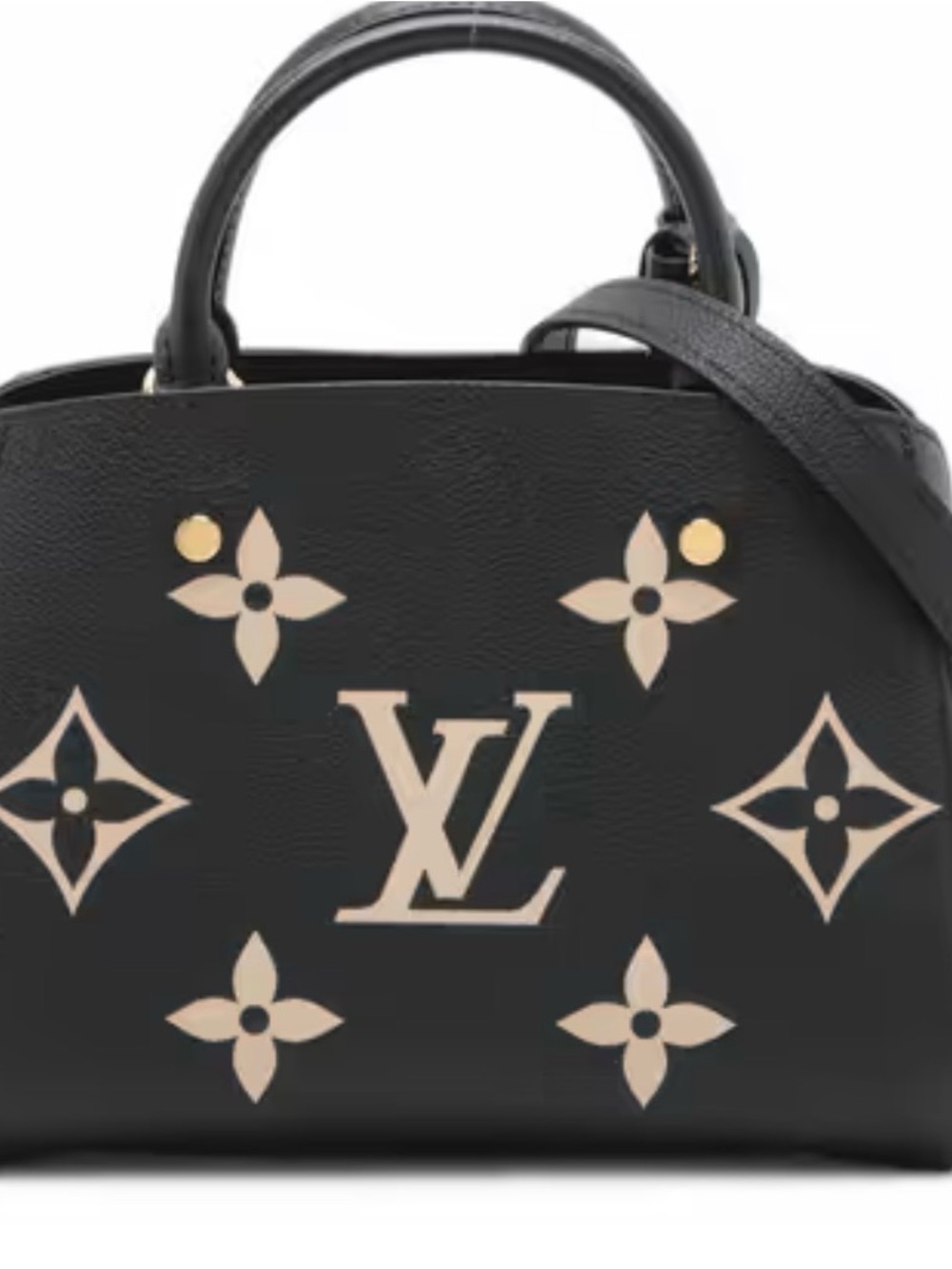 Louis Vuitton Accents Monogram
EmpreinteMontaigne BB with Black Satchel